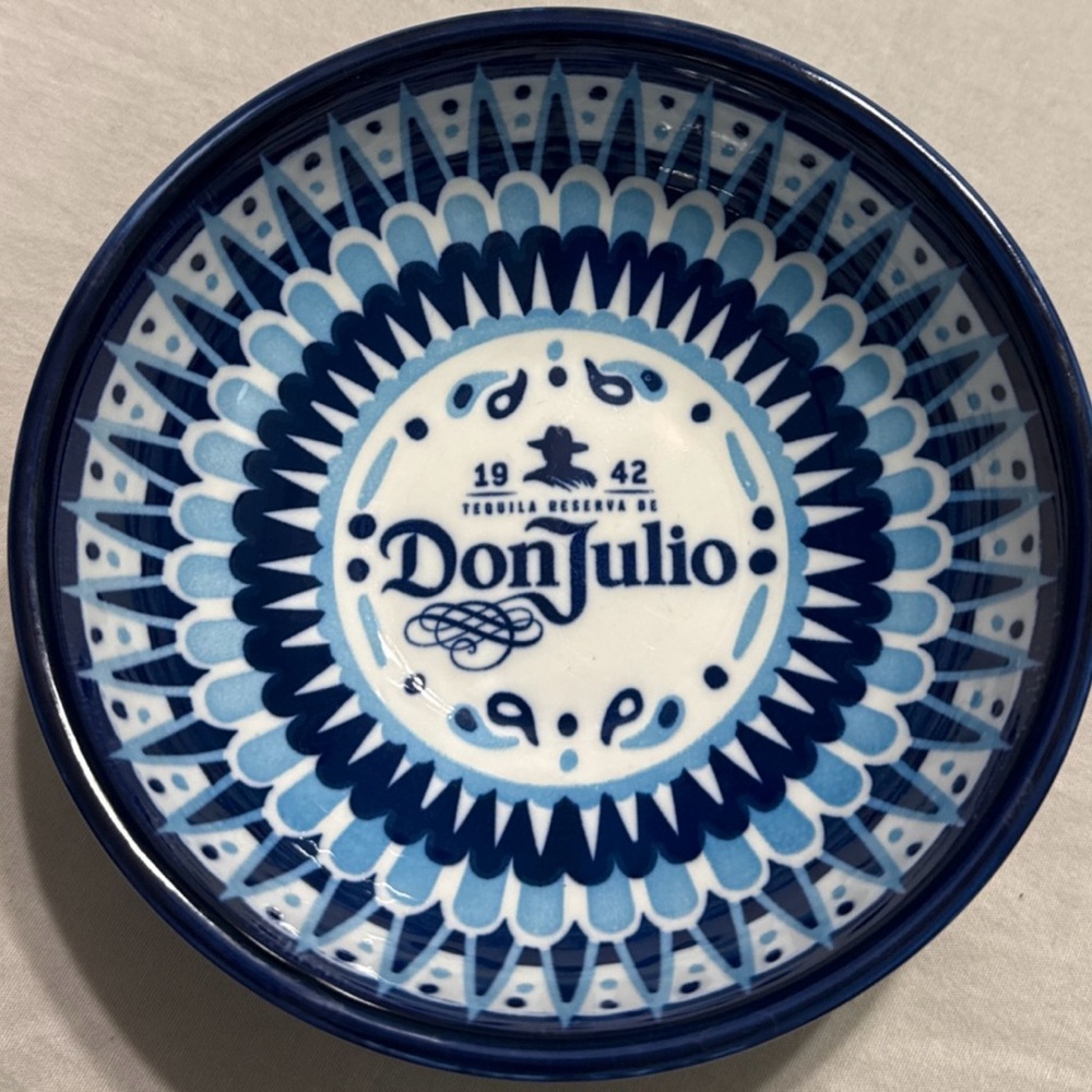 Don Julio Tequila Reserve Bowl  guacamole salsa lime since 1942 blue mosaic